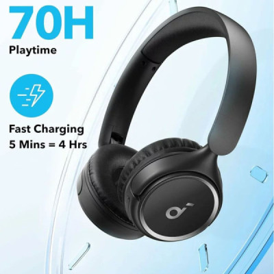 Casti Bluetooth 5.3, pliabile - Anker SoundCore H30i (A3012G11) - Black - 4