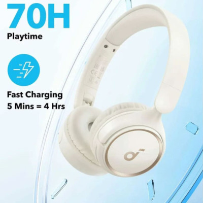Casti Bluetooth 5.3, pliabile - Anker SoundCore H30i (A3012G21) - White - 4