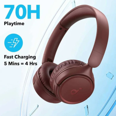 Casti Bluetooth 5.3, pliabile - Anker SoundCore H30i (A3012G91) - Red - 3