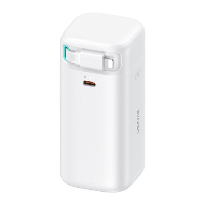 Baterie Externa 18000mAh USB-C PD45W cu Cablu Lightning - Usams (US-CD217) - White - 1