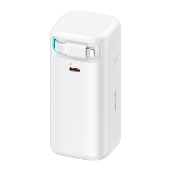 Baterie Externa 18000mAh USB-C PD45W cu Cablu Lightning - Usams (US-CD217) - White