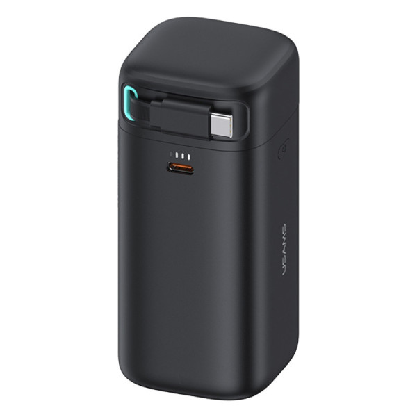 Baterie Externa 18000mAh USB-C PD45W cu Cablu Type-C - Usams (US-CD216) - Black