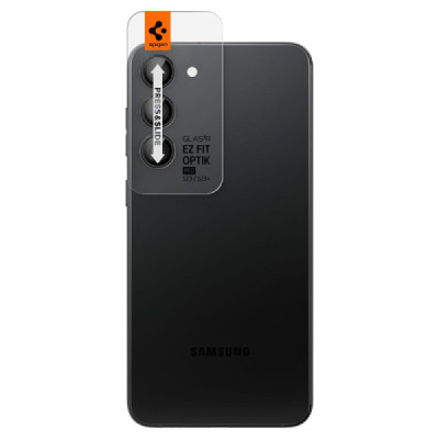 Folie Camera pentru Samsung Galaxy S23 / S23 Plus / S24 (set 2) - Spigen Optik.tR EZ FIT - Black - 3