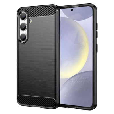 Husa pentru Samsung Galaxy S24 Plus - Techsuit Carbon Silicone - Black - 1
