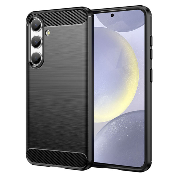 Husa pentru Samsung Galaxy S24 Plus - Techsuit Carbon Silicone - Black