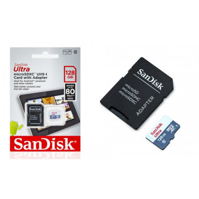 Card de Memorie SanDisk MicroSDXC, 128GB, Adaptor SD, Class 10 - 1