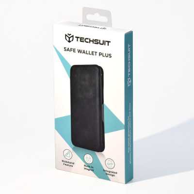 Husa pentru Samsung Galaxy S24 - Techsuit Safe Wallet Plus - Black - 6