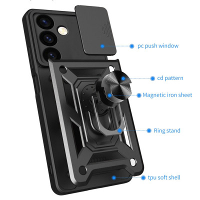 Husa pentru Samsung Galaxy S24 - Techsuit CamShield Series - Black - 6