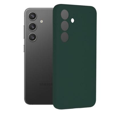 Husa pentru Samsung Galaxy S24 - Techsuit Soft Edge Silicone - Dark Green - 1
