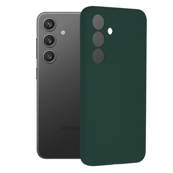 Husa pentru Samsung Galaxy S24 - Techsuit Soft Edge Silicone - Dark Green