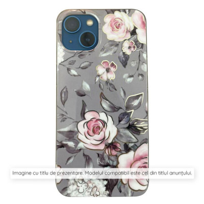 Husa pentru Samsung Galaxy S24 - Techsuit Marble Series - Bloom of Ruth Gray - 1