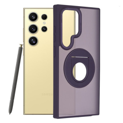 Husa pentru Samsung Galaxy S24 Ultra - Techsuit MagSafe Ghost Holder Series - Matte Purple - 1