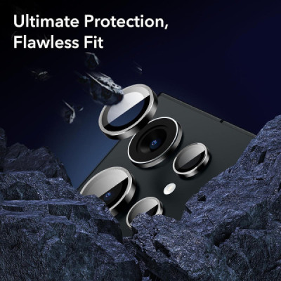 Folie Camera pentru Samsung Galaxy S24 Ultra (set 2) - ESR Lens Protector Tempered Glass - Black - 3