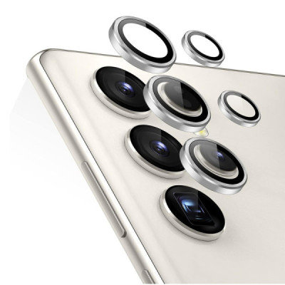 Folie Camera pentru Samsung Galaxy S24 Ultra - ESR Lens Protector Tempered Glass - Silver - 1