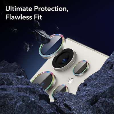 Folie Camera pentru Samsung Galaxy S24 Ultra - ESR Lens Protector Tempered Glass - Rhinestone - 6