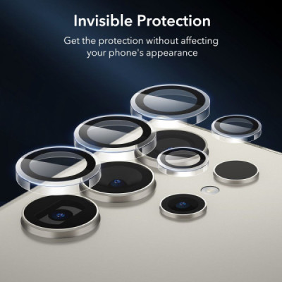 Folie Camera pentru Samsung Galaxy S24 Ultra - ESR Lens Protector Tempered Glass - Clear - 3