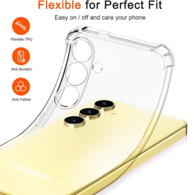 Husa pentru Samsung Galaxy S24 Plus - Techsuit Shockproof Clear Silicone - Clear - 5