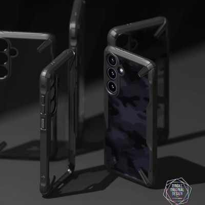 Husa pentru Samsung Galaxy S24 - Ringke Fusion X Design - Camo Black - 4