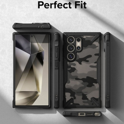 Husa pentru Samsung Galaxy S24 Ultra - Ringke Fusion X Design - Camo Black - 2