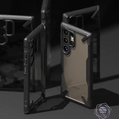 Husa pentru Samsung Galaxy S24 Ultra - Ringke Fusion X Design - Camo Black - 3
