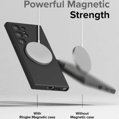 Husa pentru Samsung Galaxy S24 Ultra - Ringke Silicone Magnetic - Black - 4