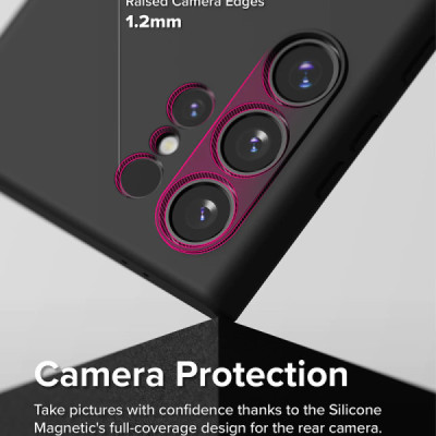 Husa pentru Samsung Galaxy S24 Ultra - Ringke Silicone Magnetic - Black - 6