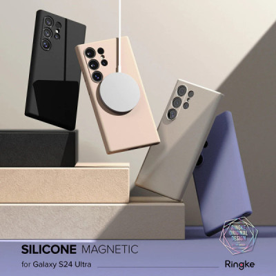 Husa pentru Samsung Galaxy S24 Ultra - Ringke Silicone Magnetic - Stone - 6