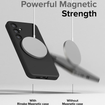Husa pentru Samsung Galaxy S24 - Ringke Silicone Magnetic - Black - 4