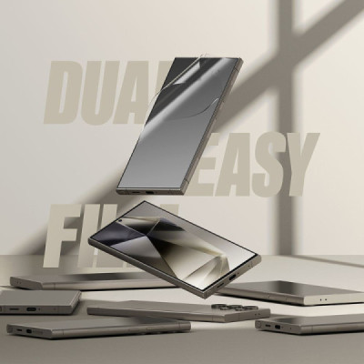 Folie pentru Samsung Galaxy S24 Ultra (set 2) - Ringke Dual Easy Full - Clear - 3