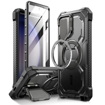 Husa pentru Samsung Galaxy S24 Ultra + Folie - I-Blason Armorbox MagSafe - Black - 1