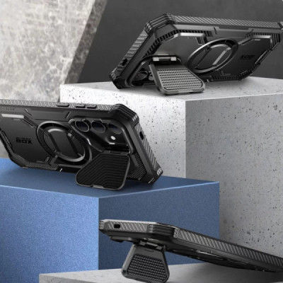 Husa pentru Samsung Galaxy S24 Plus + Folie - I-Blason Armorbox MagSafe - Black - 6