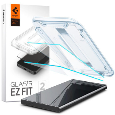 Folie pentru Samsung Galaxy S24 Ultra (set 2) - Spigen Glas.tR EZ FIT - Clear - 1